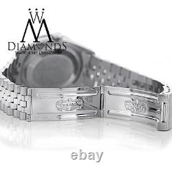 Women's Rolex 31mm Datejust Stainless Steel Black Roman Numeral Diamond Watch