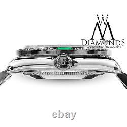 Women's Rolex Datejust 36mm Stainless Steel Ice Blue Color Emerald Diamond Watch