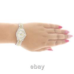 Womens Rolex Diamond Watch MOP Dial 6917 Datejust 18K/ Steel Jubilee Band 1 CT