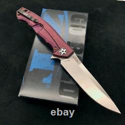 Zero Tolerance ZT 0452CF Plain Edge Folder BWL Purple Ano custom zt452cf