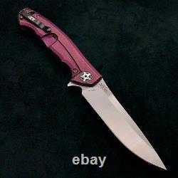 Zero Tolerance ZT 0452CF Plain Edge Folder BWL Purple Ano custom zt452cf